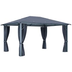 Pavilion de gradina cu iluminare VidaXL 3070336 4x3 (Anthracite) Thumb