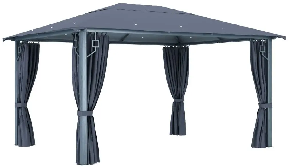 Pavilion de gradina cu iluminare VidaXL 3070336 4x3 (Anthracite) - 3