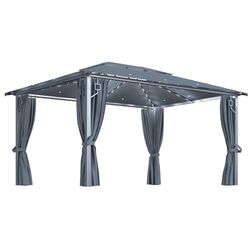 Pavilion de gradina cu iluminare VidaXL 3070336 4x3 (Anthracite)