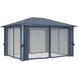 Pavilion de gradina cu iluminare VidaXL 3070336 4x3 (Anthracite) Thumb