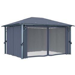 Pavilion de gradina cu iluminare VidaXL 3070336 4x3 (Anthracite) Thumb