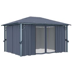 Pavilion de gradina cu iluminare VidaXL 3070336 4x3 (Anthracite) Thumb