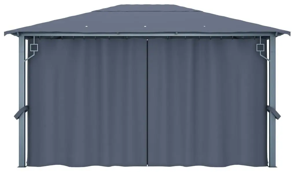 Pavilion de gradina cu iluminare VidaXL 3070336 4x3 (Anthracite) - 7