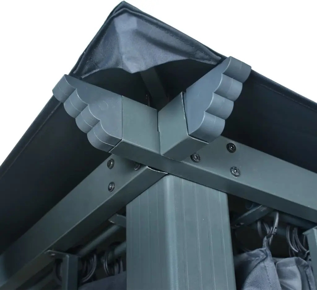 Pavilion de gradina cu iluminare VidaXL 3070336 4x3 (Anthracite) - 8