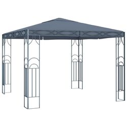 Pavilion de gradina cu iluminare VidaXL 3070339 3x3 (Anthracite)