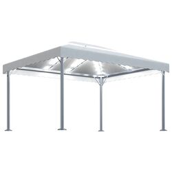 Pavilion de gradina cu iluminare VidaXL 3070351 3x4 (Cream) Thumb