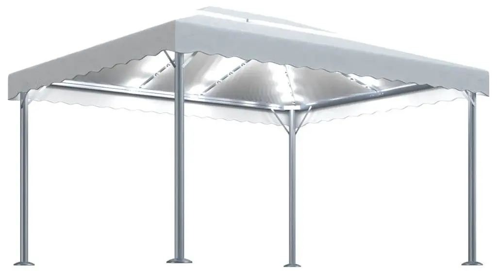Pavilion de gradina cu iluminare VidaXL 3070351 3x4 (Cream)