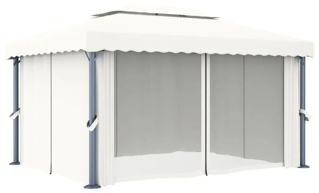 Садовый павильон с подсветкой VidaXL 3070353 4x3 (Cream)