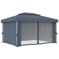 Садовый павильон с подсветкой VidaXL 3070355 4x3 (Anthracite) Thumb