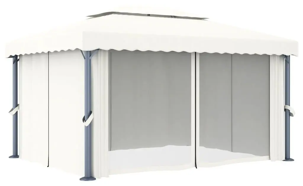 Садовый павильон VidaXL 3053375 4x3 (Cream White)