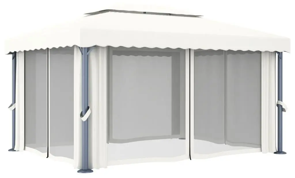Садовый павильон VidaXL 3053375 4x3 (Cream White)