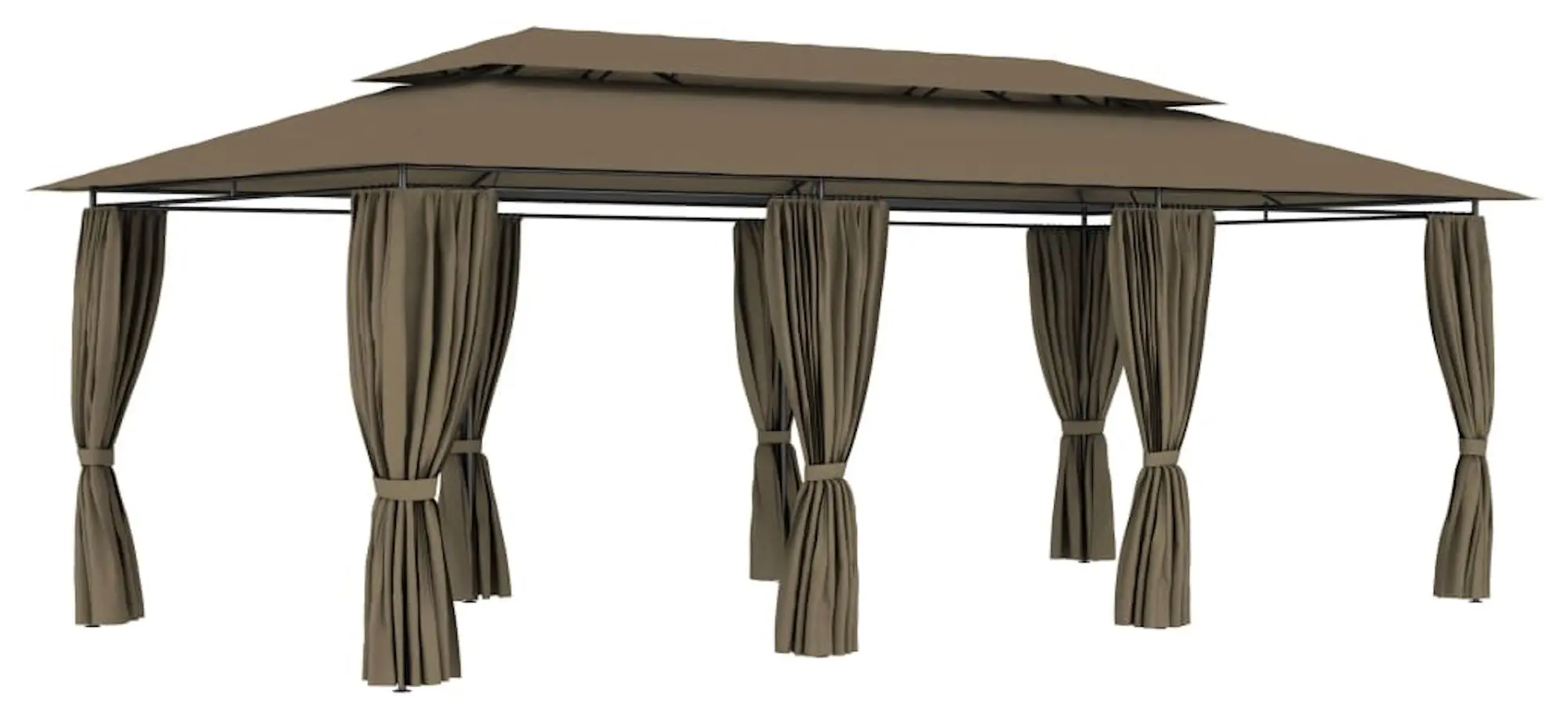 Pavilion de gradina VidaXL 3053376 (Taupe Grey)