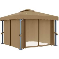 Pavilion de gradina VidaXL 3068557 3x3 (Taupe Grey) Thumb