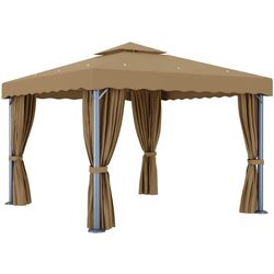 Pavilion de gradina VidaXL 3068557 3x3 (Taupe Grey)