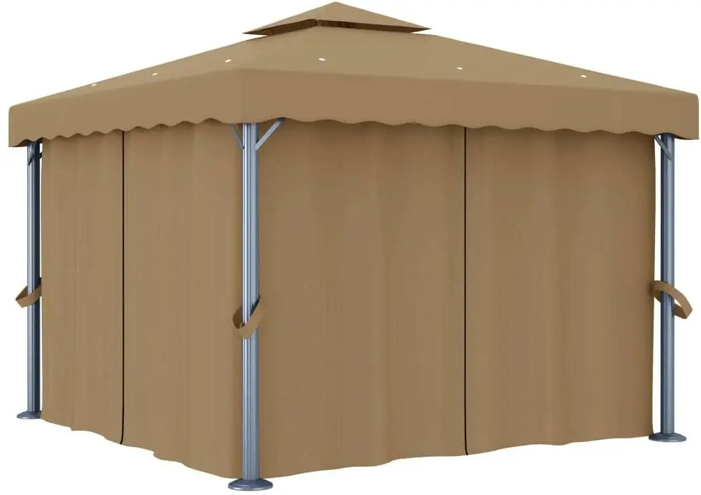 Pavilion de gradina VidaXL 3068557 3x3 (Taupe Grey)