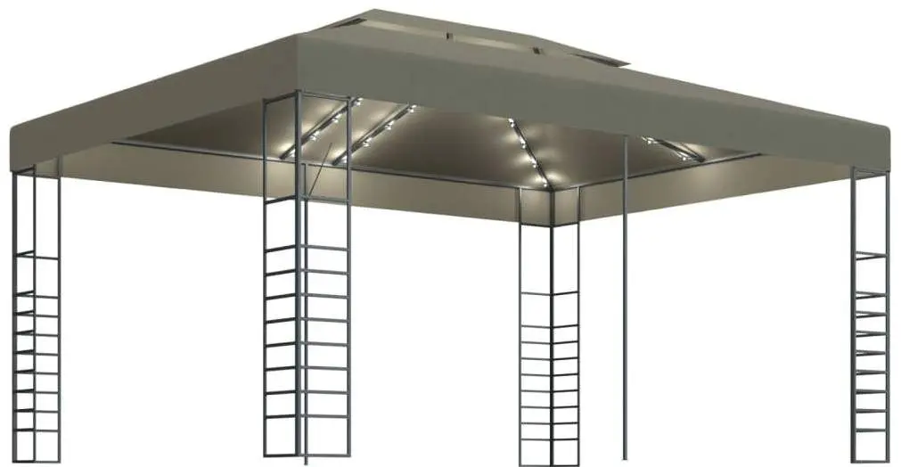 Pavilion de gradina VidaXL 3070310 3x4 (Taupe Grey)