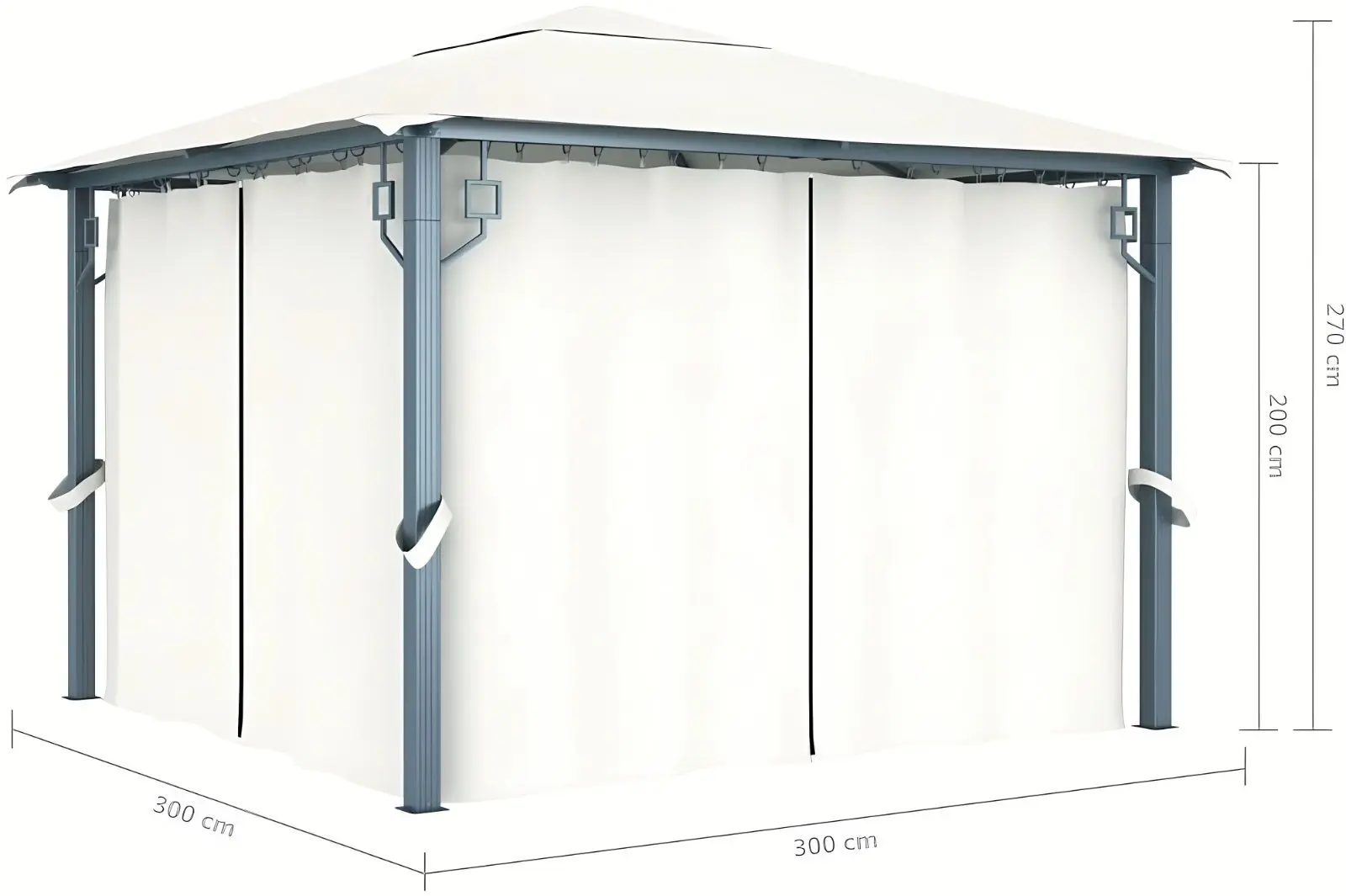 Садовый павильон VidaXL 3070332 3x3 (Cream)