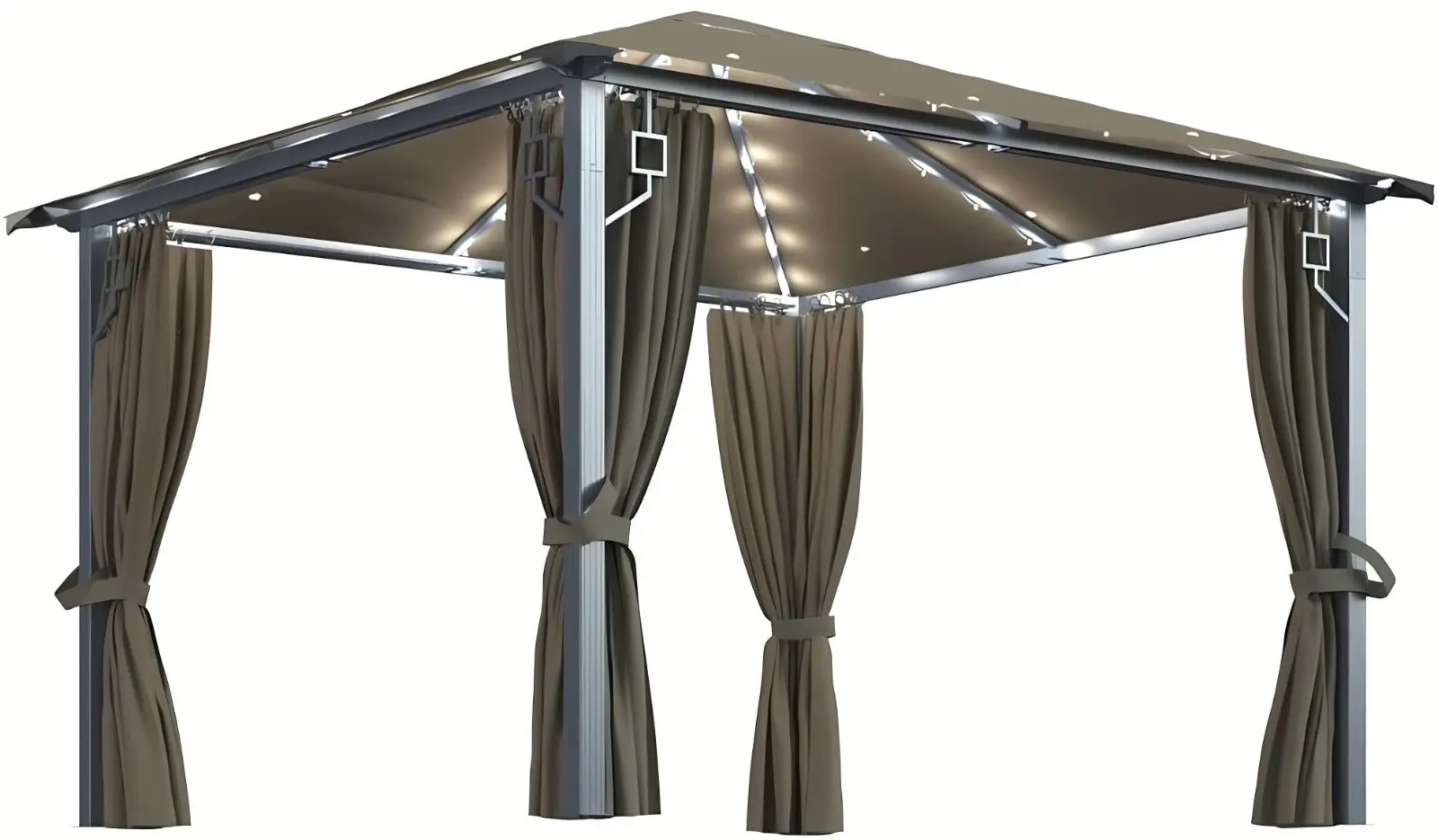 Садовый павильон VidaXL 3070334 3x3 (Taupe Grey)