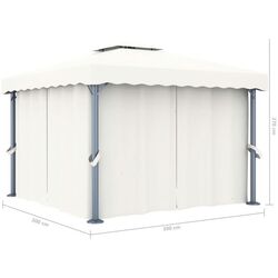 Садовый павильон VidaXL 3070345 3x3 (Cream) Thumb