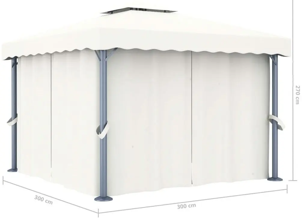 Садовый павильон VidaXL 3070345 3x3 (Cream)