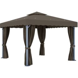 Pavilion de gradina VidaXL 3070349 3x3 (Taupe Grey)