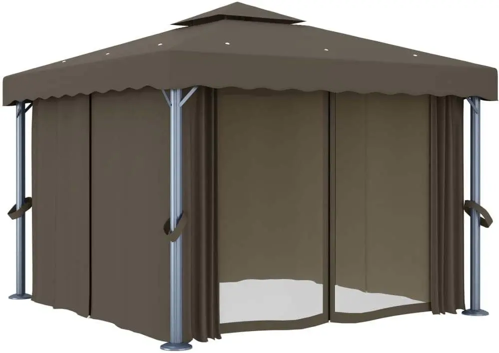 Садовый павильон VidaXL 3070349 3x3 (Taupe Grey)