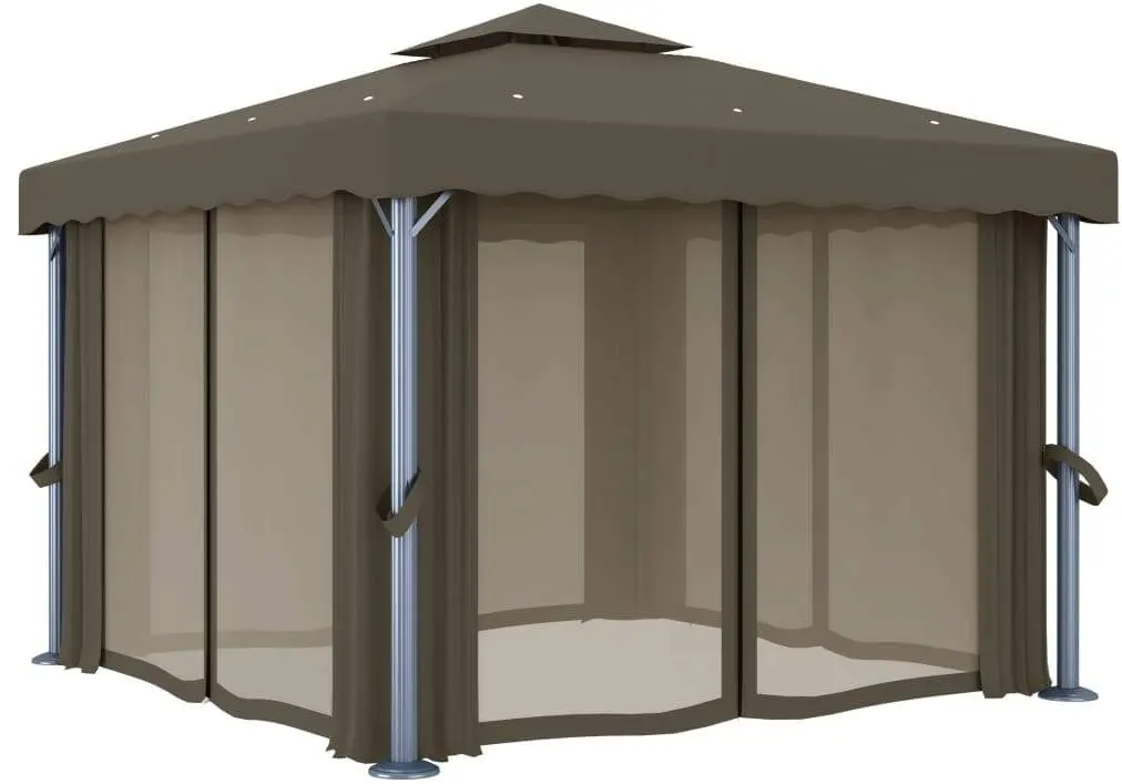 Садовый павильон VidaXL 3070349 3x3 (Taupe Grey)