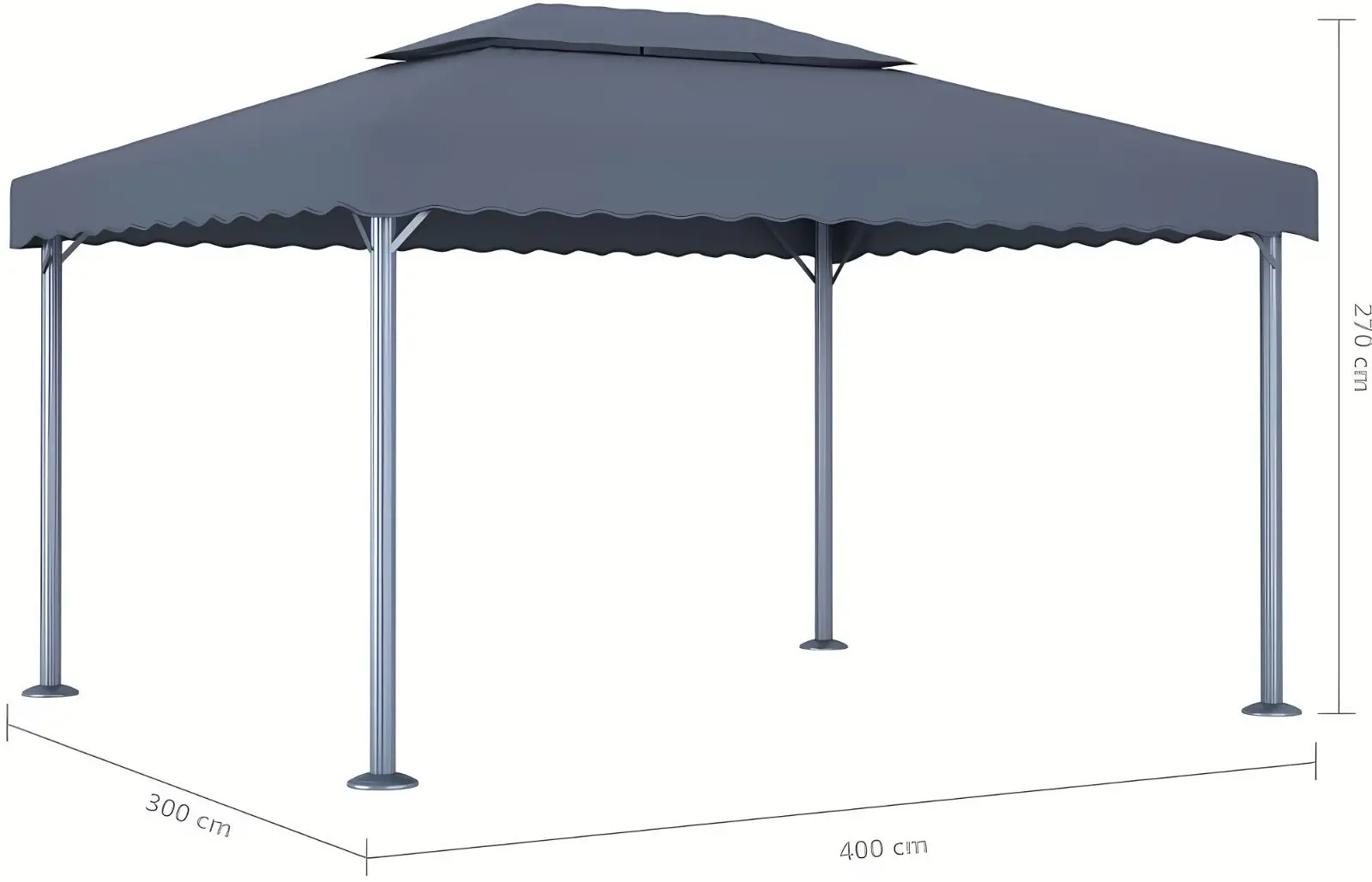 Pavilion de gradina VidaXL 3070352 4x3 (Anthracite) - 7