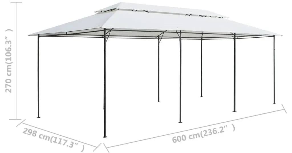 Садовый павильон VidaXL 310073 6x3 (White)