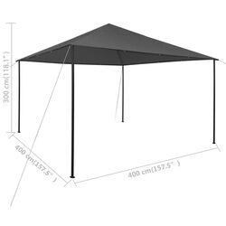 Садовый павильон VidaXL 312238 4x4 (Anthracite) Thumb