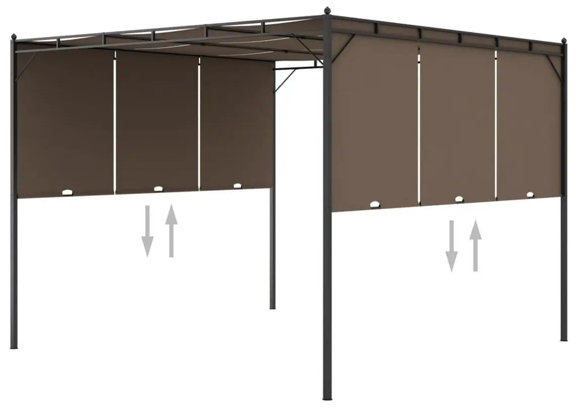 Садовый павильон VidaXL 312263 3x3 (Taupe) - 7