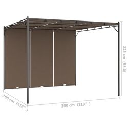 Садовый павильон VidaXL 312263 3x3 (Taupe) Thumb
