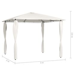 Pavilion de gradina VidaXL 313605 3x3 (Cream) Thumb
