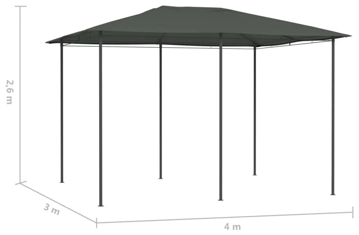 Pavilion de gradina VidaXL 313616 3x4 (Anthracite) - 4
