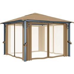 Садовый павильон VidaXL 313893 3х3 (Taupe Grey) Thumb