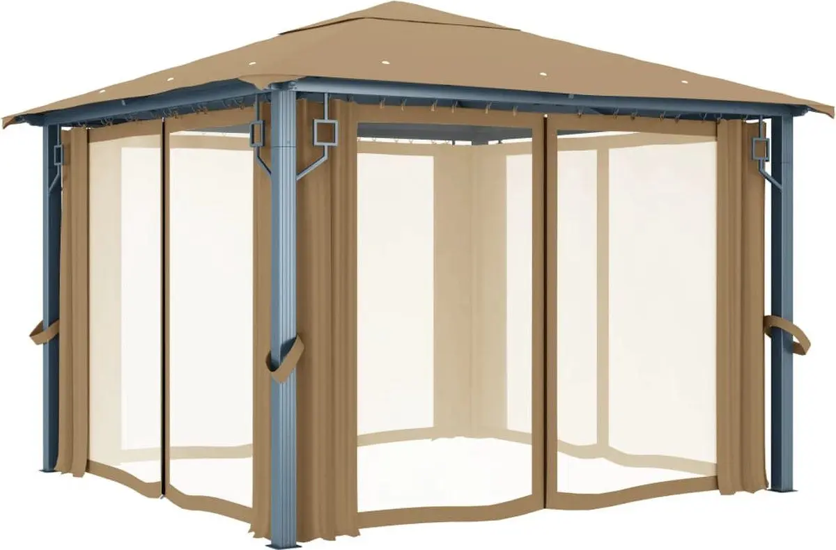 Садовый павильон VidaXL 313893 3х3 (Taupe Grey)