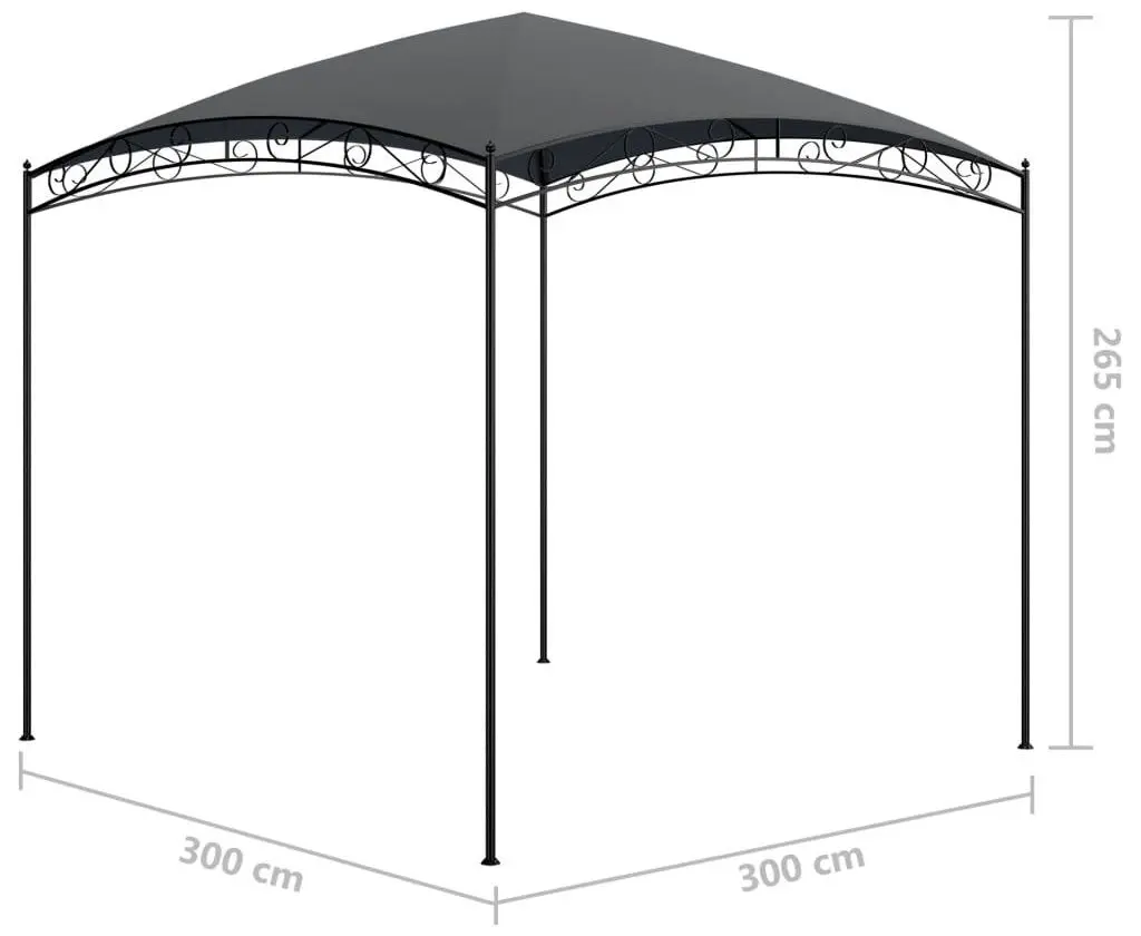 Pavilion de gradina VidaXL 313908 3x3 (Anthracite) - 5