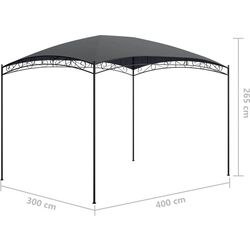 Садовый павильон VidaXL 313911 3х4 (Anthracite) Thumb