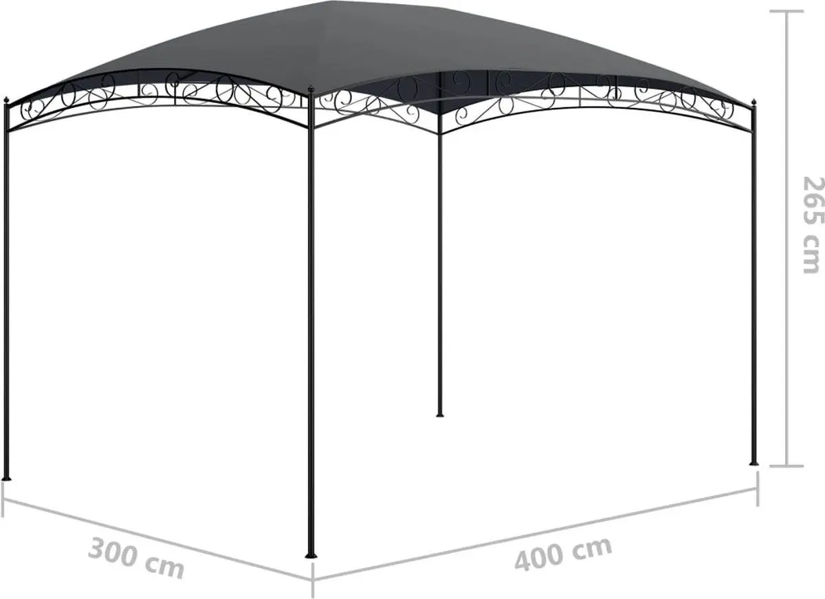Садовый павильон VidaXL 313911 3х4 (Anthracite) - 4