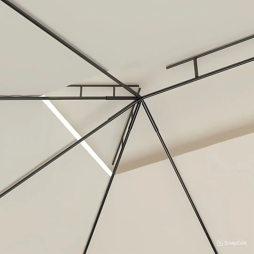 Pavilion de gradina VidaXL 313915 4х3 (Cream) - 5