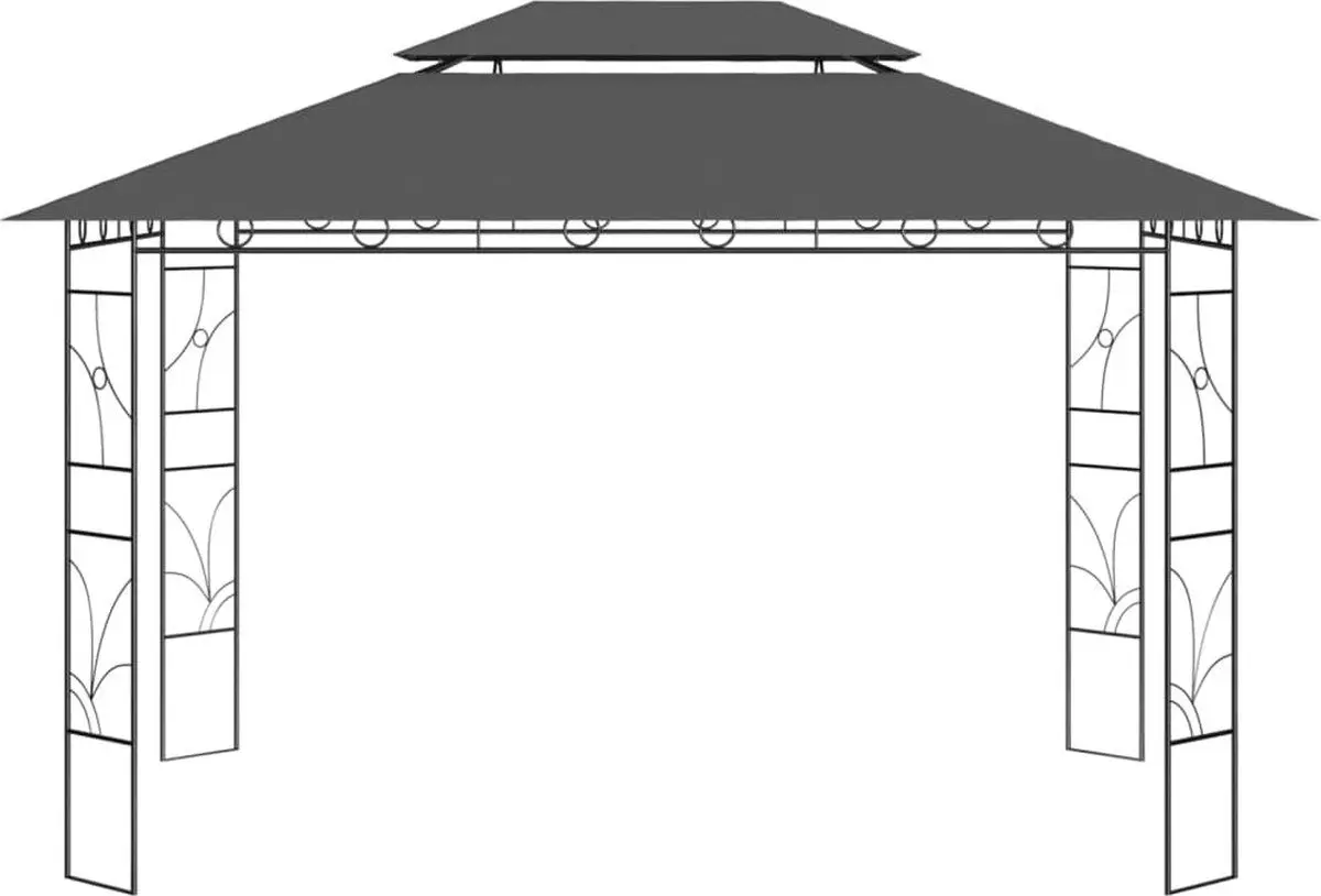 Pavilion de gradina VidaXL 313917 4х3 (Anthracite) - 3