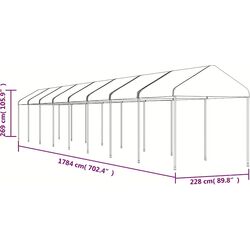Садовый павильон VidaXL 3155508 17.8х2.3 (White) Thumb