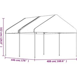Садовый павильон VidaXL 3155510 4.4x4 (White) Thumb