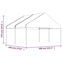 Садовый павильон VidaXL 3155518 4.5x5.9 (White) Thumb