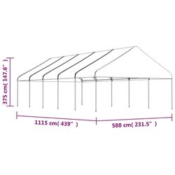 Садовый павильон VidaXL 3155521 5.9x11 (White) Thumb