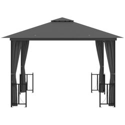 Pavilion de gradina VidaXL 318541 3x3 (Anthracite) Thumb