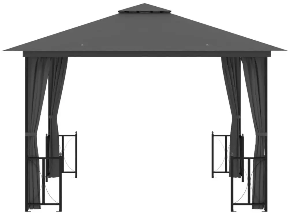 Pavilion de gradina VidaXL 318541 3x3 (Anthracite) - 2