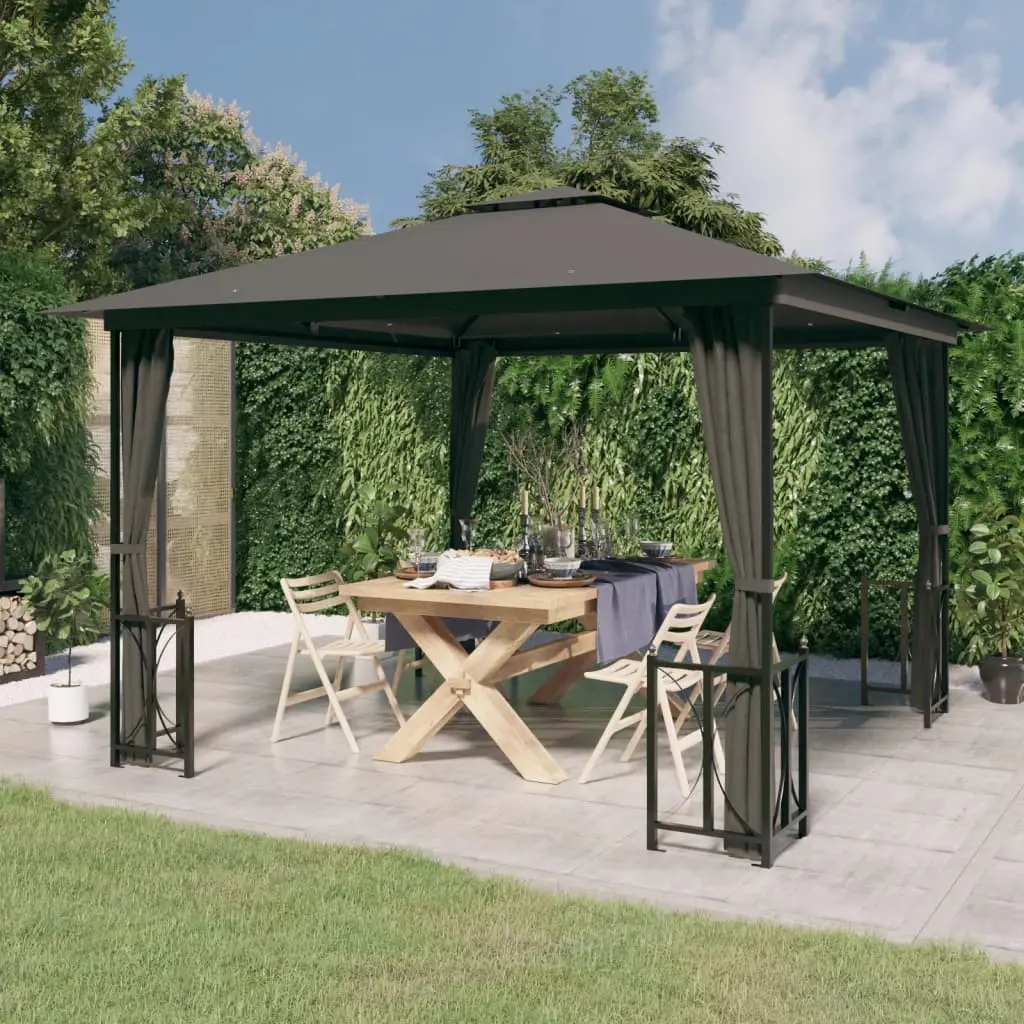 Pavilion de gradina VidaXL 318541 3x3 (Anthracite) - 5