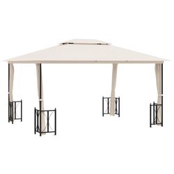 Pavilion de gradina VidaXL 318543 3x4 (Cream)