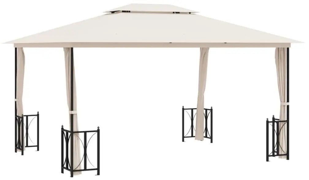 Pavilion de gradina VidaXL 318543 3x4 (Cream)